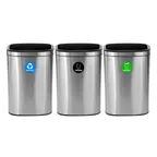 image of Alpine Industries ALP470-40L-R-T-CO Recycle Trash Compost Station