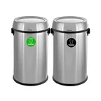 image of Alpine Industries ALP470-65L-1-CO-T Compost & Trash Receptacle