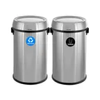 image of Alpine Industries ALP470-65L-1-R-T Recycling Receptacle & Trash Compost
