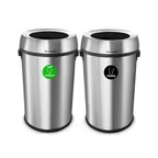 image of Alpine Industries ALP470-65L-CO-T Compost & Trash Station, 17 Gallon (65 Liter)