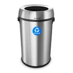 image of Alpine Industries ALP470-65L-R Recycling Bin Receptacle, 17 Gallon (65 Liter)