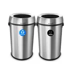 image of Alpine Industries ALP470-65L-R-T Recycling Bin & Trash Receptacle