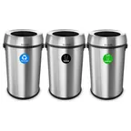 image of Alpine Industries ALP470-65L-R-T-CO Recycling with Trash & Compost Station