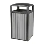 image of Alpine Industries ALP471-40-WD-GRY Trash Container, 40 Gallon (151 Liter)
