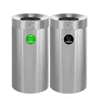 image of Alpine Industries ALP475-27-CO-T Compost Bin with Trash Can, 27 Gallon Each