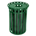 image of Alpine Industries ALP479-38-GRN Alpine Industries Outdoor Metal Waste Receptacle