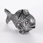 image of American Metalcraft CHPF Card Holder – Whimsical Polyresin Fish Menu Card Stand