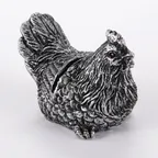 image of American Metalcraft CHPH - Polyresin Card Holder, Hen Design, 4" H x 6" W, Resin
