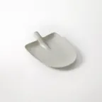 image of American Metalcraft SP8SH Shovel Platter - Oval Melamine, 8.5" x 6.25" x 1.6", Gray Shadow