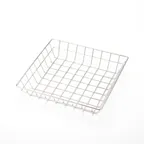 image of American Metalcraft SQGS10 Wire Grid Basket, 10" L x 10" W x 2" H Stainless Steel Square Basket