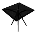 image of American Tables & Seating AB3030 30" X 30" Square Fine Mesh Top Standard Height Outdoor Table