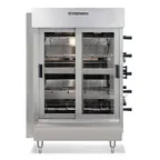 image of American Range ACB-4 Rotisserie Gas Oven w/ 4 Spits, 1 Burner, Port Pipe Heat, Sliding Doors