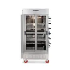 image of American Range ACB-7 Rotisserie Gas Oven w/ 7 Spits, 3 Burners, Port Pipe Heat, Sliding Doors