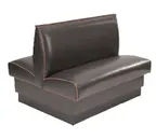image of American Tables & Seating AD-36 GR5 46"L Double Plain Back, Fully Upholstered Booth, 36" Height