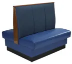 image of American Tables & Seating AD-423 GR6 46"L Double 3 Channel Back, Fully Upholstered Booth, 42" Height