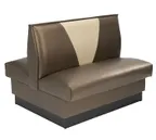 image of American Tables & Seating AD-42VN GR6 46"L Double V Shape Back, Fully Upholstered Booth, 42" Height