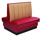 image of American Tables & Seating AD-486 GR6 46"L Double 6 Channel Back, Fully Upholstered Booth, 48" Height