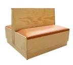 image of American Tables & Seating AD42-WBB-PSD GR5 30"L Double Deuce Bead Board Back, Wood Platform Seat Booth, 42" Height