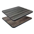 image of American Tables & Seating ADL2430-GY/BN Rectangular 24" X 30" Laminate Reversible Table Top, T-Mold Edge