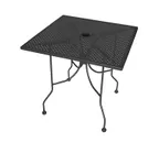 image of American Tables & Seating ALM3030 30" X 30" Square Open Mesh Top Standard Height Outdoor Table