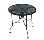 image of American Tables & Seating ALM30 30" Round Open Mesh Top Standard Height Outdoor Table