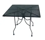 image of American Tables & Seating ALM3636 36" X 36" Square Open Mesh Top Standard Height Outdoor Table