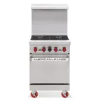 image of American Range AR-24G 24" Gas Restaurant Range w/ (1) Griddle, (1) Space Saver Oven, 67.000 BTU