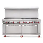 image of American Range AR-60G 60" Gas Restaurant Range w/ (1) 60" Full Griddle, (2) Standard Ovens, 170.000 BTU