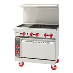 image of American Range ARGF-6-N 36" Gas Restaurant Range w/ (6) Open Burners, (1) Innovection Oven, 180.000 BTU