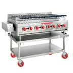 image of American Range ARKB-36-R 36" Countertop Gas Rotisserie Kebob Broiler w/ (6) Burners, 180.000 BTU