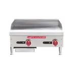 image of American Range ARTG-48-24 48" Countertop Gas Griddle with Thermostatic Controls, 1" Steel Plate, 120.000 BTU