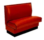 image of American Tables & Seating AS-36 GR4 46"L Single Plain Back, Fully Upholstered Booth, 36" Height