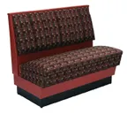 image of American Tables & Seating AS-366 GR4 46"L Single 6 Channel Back, Upholstered Booth, 36" Height