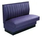 image of American Tables & Seating AS-4212 GR5 46"L Single 12 Channel Back, Upholstered Booth, 42" Height