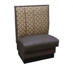 image of American Tables & Seating AS-426-D GR5 30"L Single Deuce 6 Channel Back, Upholstered Booth, 42" Height