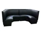 image of American Tables & Seating AS-48VN-12 GR6 180"L 1/2 Circle V Shape Back, Upholstered Corner Booth, 48" Height