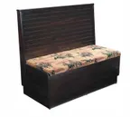 image of American Tables & Seating AS36-WBB-PSW GR6 Bead Board Back, Wall Bench, Wood Platform Seat, 36" Height