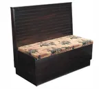 image of American Tables & Seating AS42-WBB-PSD GR5 46"L Single Deuce Bead Board Back, Wood Platform Seat, 42" Height