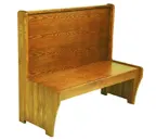 image of American Tables & Seating AWS-72DM 72"L Single Plain Back, Wood Platform Booth, 42" Height