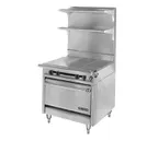 image of American Range HD34-3HT-M 34" Gas Heavy Duty Range w/ (3) Hot Tops, Modular Base, 90.000 BTU