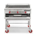 image of American Range HD34-CRBR-O 34" Gas Heavy Duty Range w/ Pull-Out Rack, (1) Full Charbroiler, Open Cabinet Base, 90.000 BTU