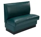image of American Tables & Seating QAS-36 GR4 46"L Single Plain Back, Upholstered Booth, 36" Height