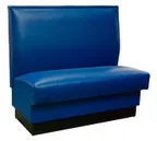 image of American Tables & Seating QAS-42 GR4 46"L Single Plain Back, Upholstered Booth, 42" Height