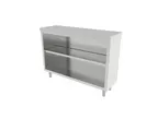image of American Tables & Seating MET-CDN-1548 15"x48" Stainless Steel Dish Cabinet with Dual Under Shelves