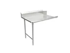 image of American Tables & Seating MET-CDT-48L 48" Clean Straight Dishtable w/ Left Table, 9" Backsplash, Stainless Steel Legs