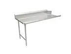 image of American Tables & Seating MET-CDT-72L 72" Clean Straight Dishtable w/ Left Table, 9" Backsplash, Stainless Steel Legs