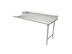 image of American Tables & Seating MET-CDT-72R 72" Clean Straight Dishtable w/ Right Table, 9" Backsplash, Stainless Steel Legs