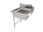 image of American Tables & Seating MET-SDT-30L 30" Straight Design Soiled Dishtable w/ Left Table, Pre-Rinse Sink, 9" Backsplash
