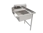 image of American Tables & Seating MET-SDT-30R 30" Straight Design Soiled Dishtable w/ Right Table, Pre-Rinse Sink, 9" Backsplash