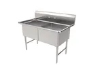 image of American Tables & Seating MET-SEH-24242N 54" Two Compartment Sink, 24"Wx24"L Bowl Without Drainboards